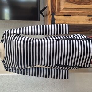 Michael Kors, Long Sleeve, Stripe Dress With Zippers
